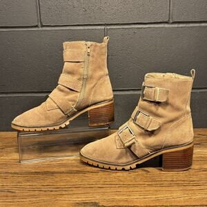 Crown Vintage ASSA Suede Buckle Ankle Boots Women’s 9